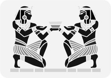 Clear Plastic Stencil - Egyptian (SN115) (6x8 or 7.5x10 to pick from)