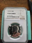 1970 S "SILVER" NGC PF69 Cameo Kennedy Half Dollar. See Video Mirror like Luster