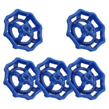 5Pcs Durable Blue Iron Faucet Valve Handles for Exterior Water Valve Use