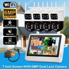 Wireless CCTV Camera System with Monitor 8CH NVR 6MP Security Cameras Outdoor US