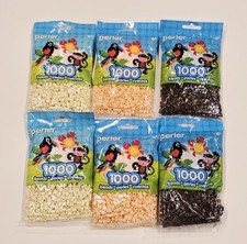 Perler Fuse Beads Lot of 6 New in Package 1000 beads Each Brown Creme Sand