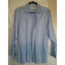 Michael Kors Men's Light Blue Dress Shirt Long Sleeve Button Up Size 16 32/33