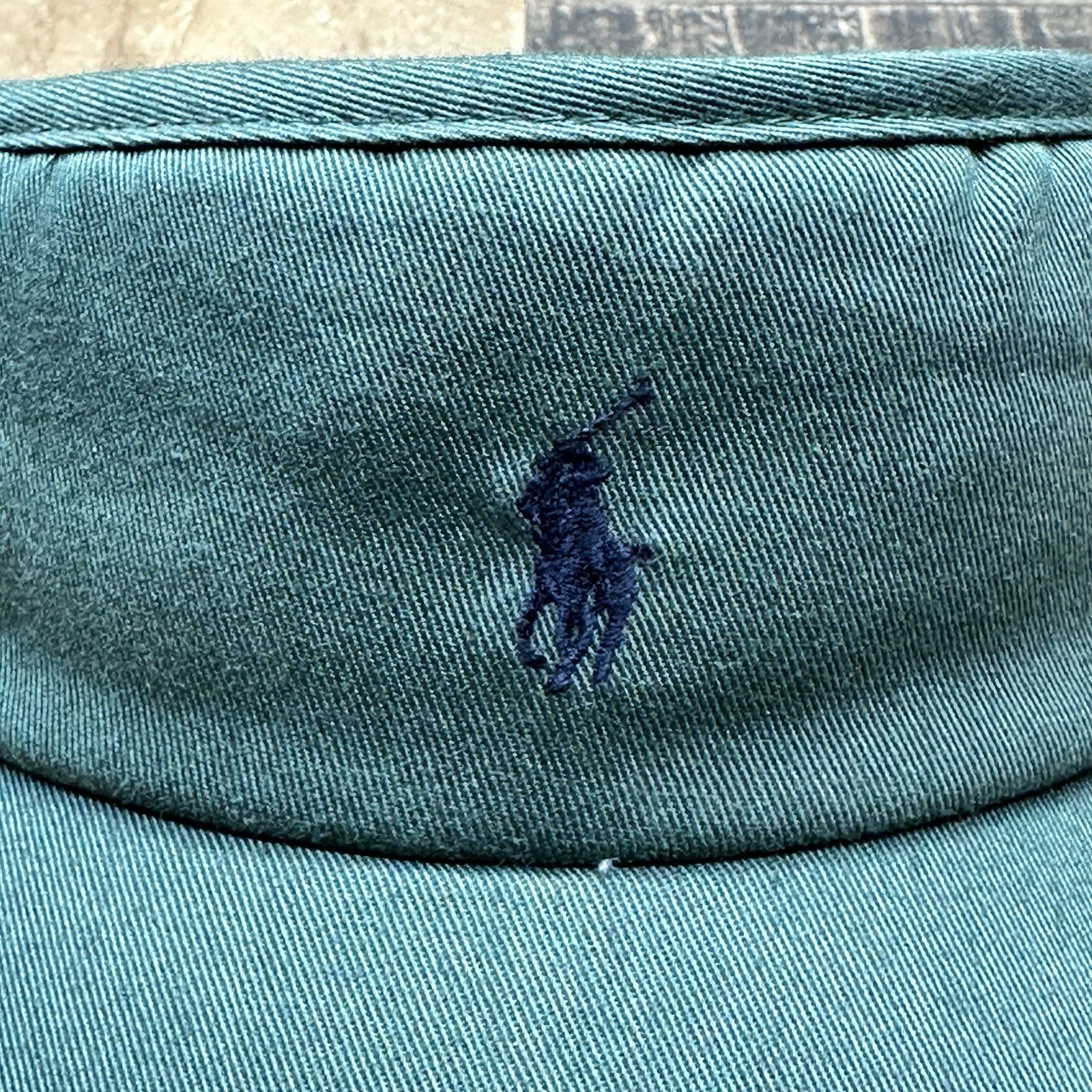 Polo Ralph Lauren vintage visiera imbottita verde blu logo pony anni 90