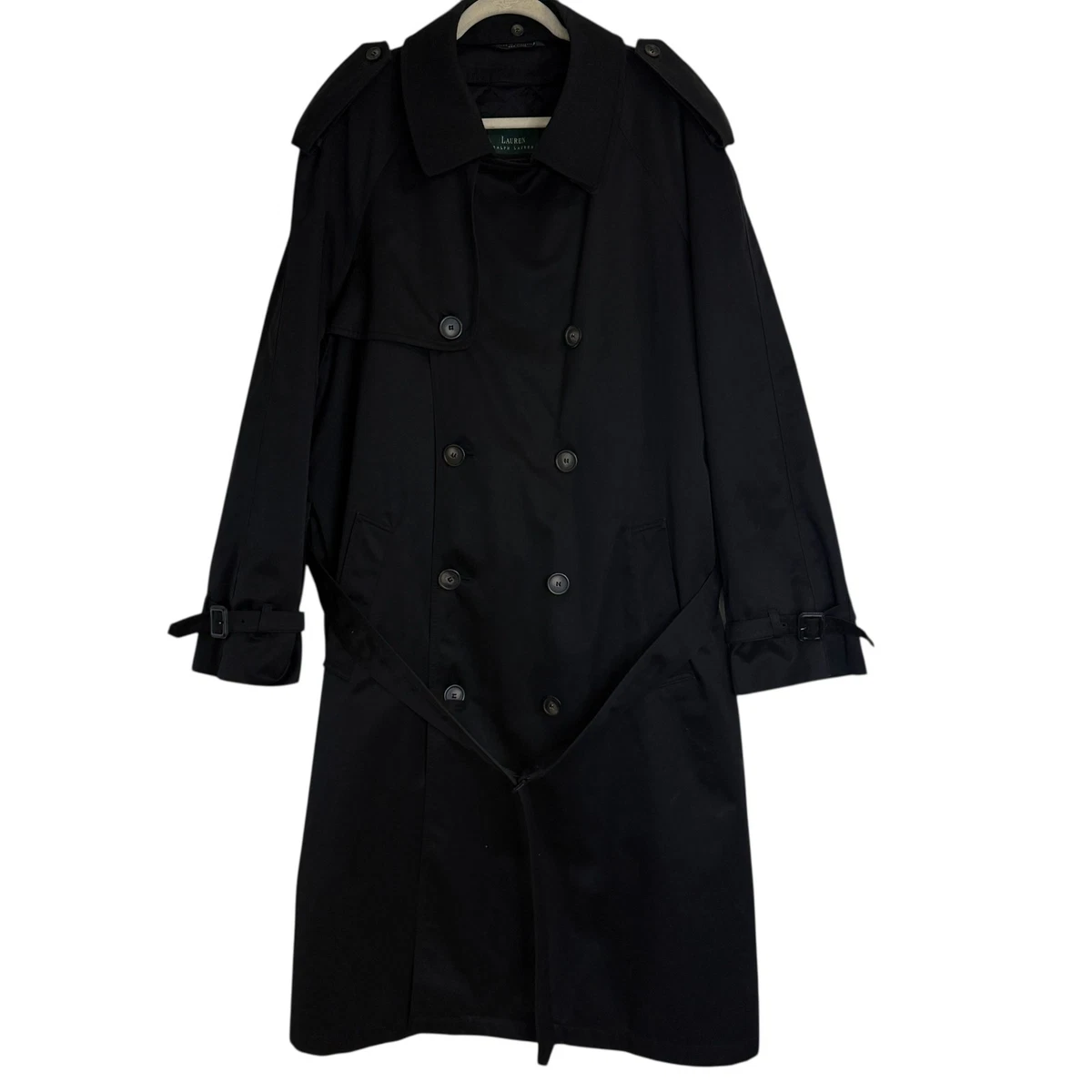 Trench Coats Black Cotton Outer Shell Coats, Jackets & Vests for