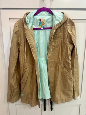 Roxy Pinstripe Hooded Utility Jacket Surfer 
