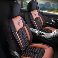 Sitzbezüge passend für Kia Sportage in Braun-Schwarz mit Rückentasche