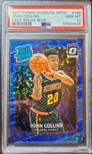 PSA 10 JOHN COLLINS 2017 DONRUSS OPTIC FAST BREAK BLUE RC 11/50 ROOKIE CLIPPERS