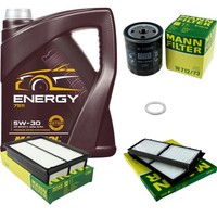 Mann Inspektionspaket 5L Mannol Energy 5W-30 FüR Mazda 3 2.0 MZR 2.3 MPS Turbo