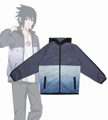 Naruto Shippuden Sasuke Uchiha Windbreaker Jacket Size Free New