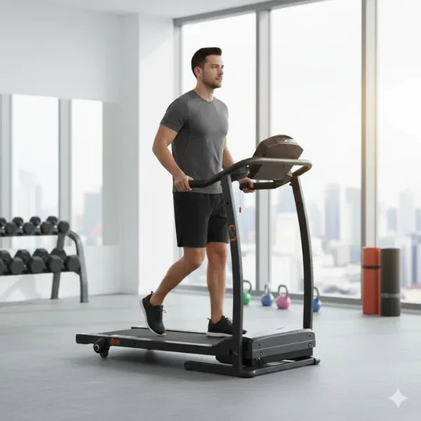C1 – Tapis roulant pieghevole compatto con inclinazione