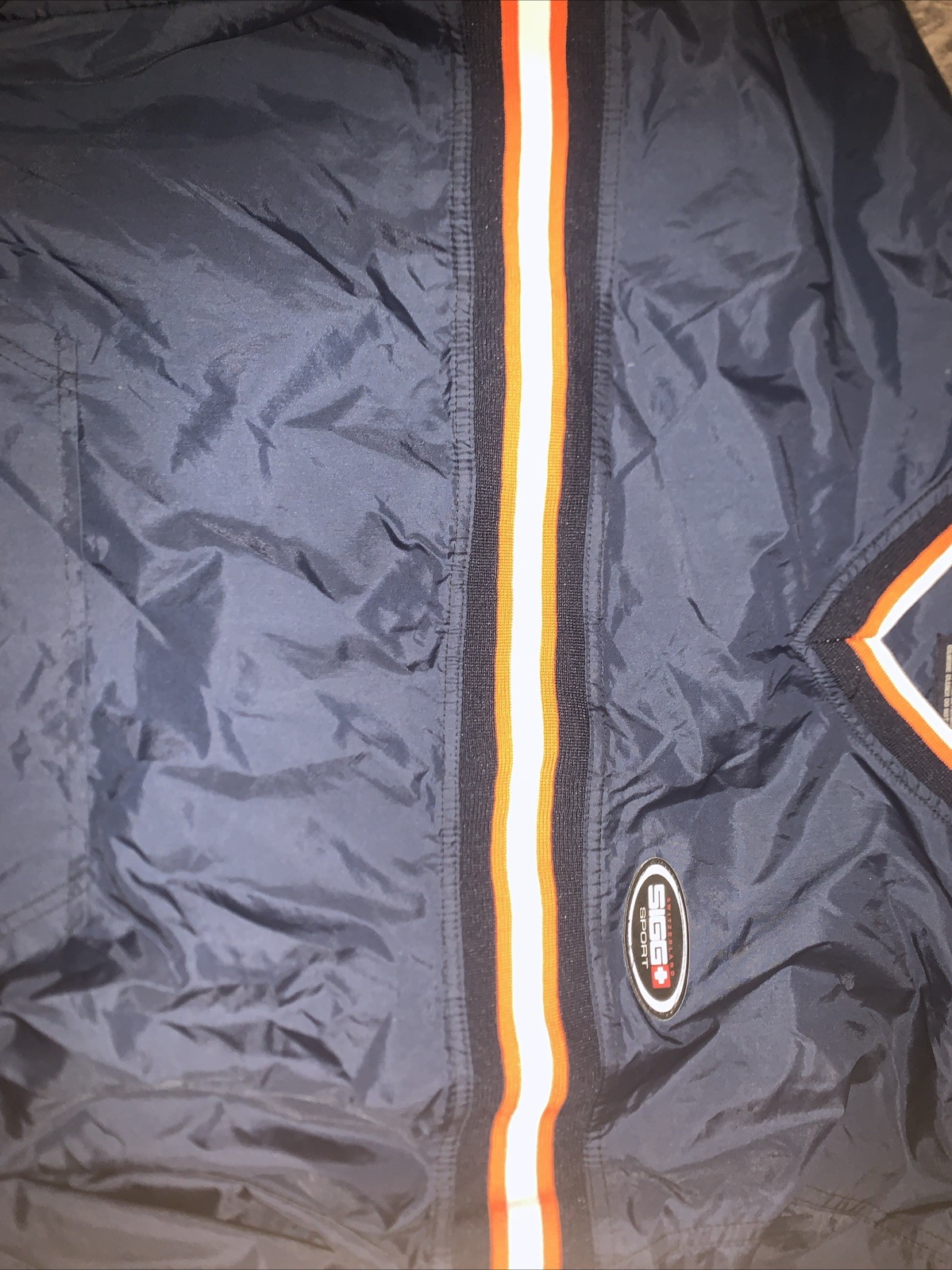 Starter Pullover Jacket Navy with Striped Accents… - image 2