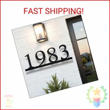 Personalized Metal House Number Sign: Modern House Numbers for Outside, Custom M