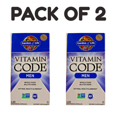 Garden of Life Vitamin Code Men   120 Vegetarian Capsules   Pack of 2