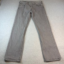 Levis 501 Original Fit Grey Jeans Mens 32x30 Button Fly Straight Leg Denim