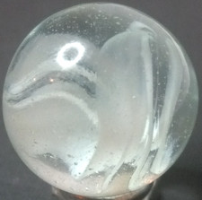 Vintage Vitro Horseshoe Caged Cat s Eye Shooter Marble .87 NEAR MINT 925.027