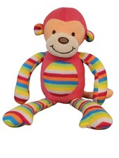 RARE 14" Little Jellycat London Merry Monkey Rattle And Crinkly Limbs Plush