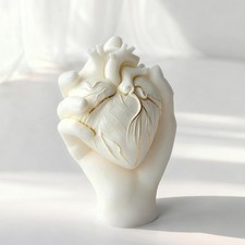 Hand Heart Cylinder Candle  Resin Mold - Resin Casting Silicone Molds for Home