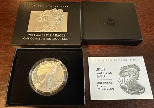 2023S- (23EM) AMERICAN EAGLE SILVER PROOF  - WITH ORIGINAL PACKAGING AND COA