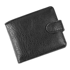 Luxury Men’s Vintage Black Genuine Leather Bifold Wallet Pocket - Gift UK