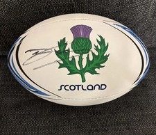 DARCY GRAHAM - SCOTLAND & EDINBURGH SIGNED RUGBY BALL +COA