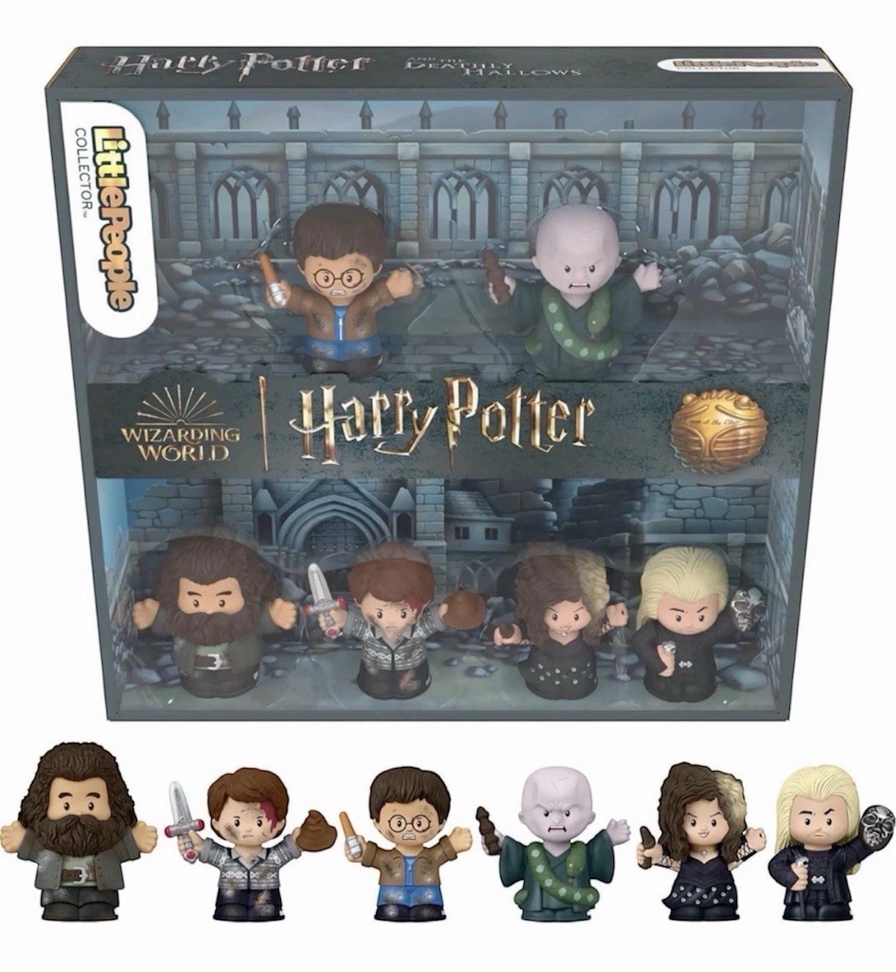 Little Collector People 6 Harry Potter Deathly Hallows Neville Hagrid Voldemort