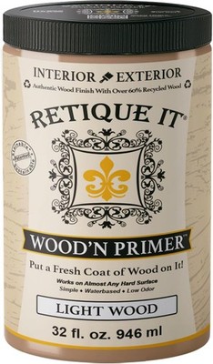 Retique It Wood'N Primer - Paint It Then Stain It - Stainable Wood Fiber Paint (