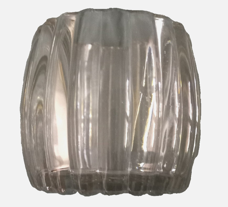 Sugar Bowl - Fluted Sides - Hob Nail Base - Jeannette Glass National Pattern-MCM