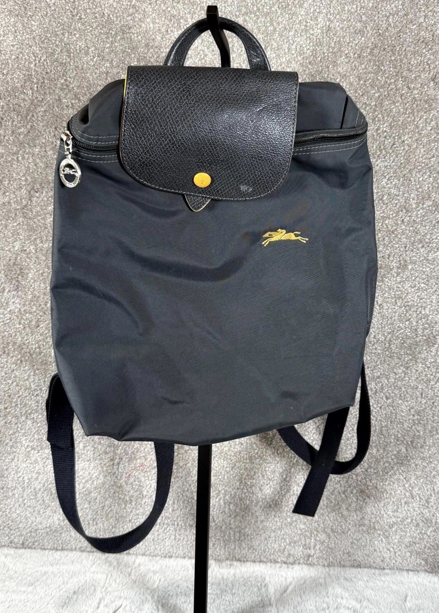 Longchamp Le Pliage Club Folding Backpack Womens Black Adjustable