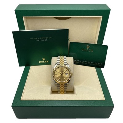 Rolex Datejust 126333 Stahl Gelbgold Champagner Zifferblatt Automatik Uhr B&P