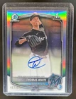 2025 Bowman Thomas White Chrome Auto Refractor 1st Prospect #/499 Marlins