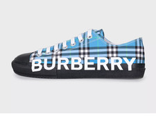 Burberry Men's blue checkered sneakers sz. 41,5 8,5 US 