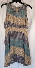 Free People Womens Multicolored Boho Flare Dress Size Small