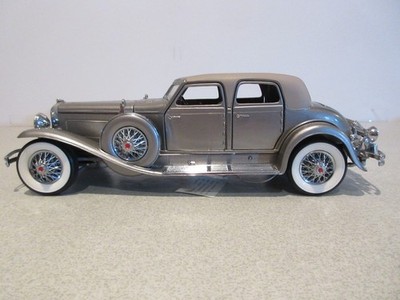 Franklin Mint 1:24 Sca1e Silver 1933 Duesenberg SJ Twenty Grand Diecast Car
