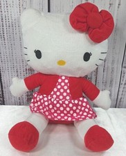 Sanrio Hello Kitty Plush Red Bow 13" Polka Dot Dress Red Jacket Outfit 2012