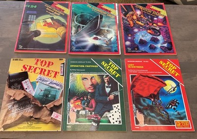 TSR - top secret role playing game Lot Of 6!  ORIGINAL- Softcover Modules  