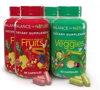 2 Pack, 180 Fruits and 180 Veggies Whole Food Supplement with Superfood Sealed