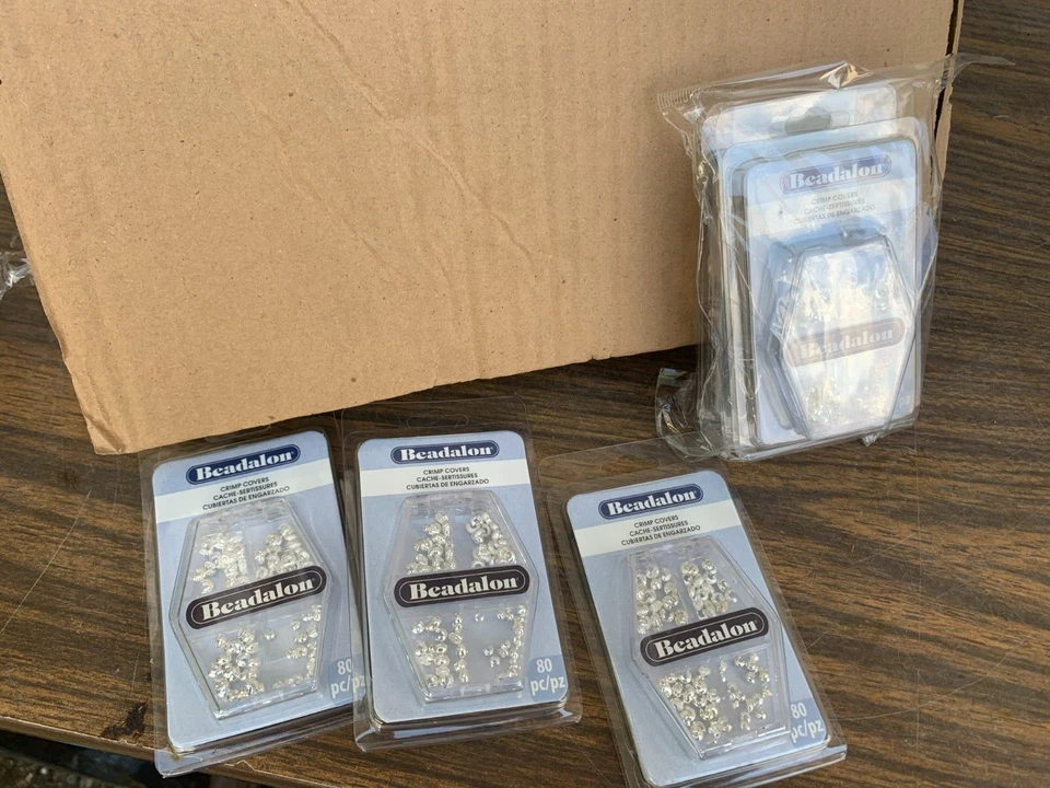 Paquete de 6 480 piezas Beadalon cubiertas de crimpado surtidas para hacer joyas plateadas Foto 3 de 4