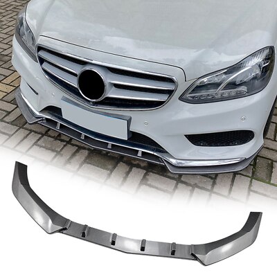 1Set Front Bumper Spoiler Lip Kit Fit For Benz E Class W212 S212 Sport 2013-2015