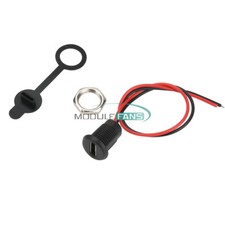 2Pin USB C Power Connector LED light Panel Mount Female Waterproof Socket
