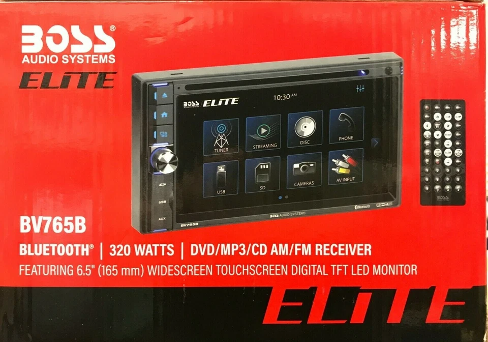 Boss Elite - BV765B - Double-DIN, DVD Player 6.5" Touchscreen Bluetooth - Image 4 of 4