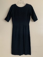 Vintage Little Black Dress Crinkle Texture Sheath A Tucker Grossman Design S