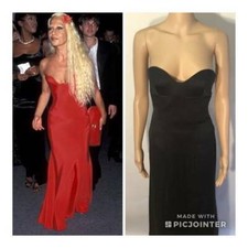 VERSACE VINTAGE SEXY BUSTIER CORSET OPEN BACK GOWN SIZE SMALL
