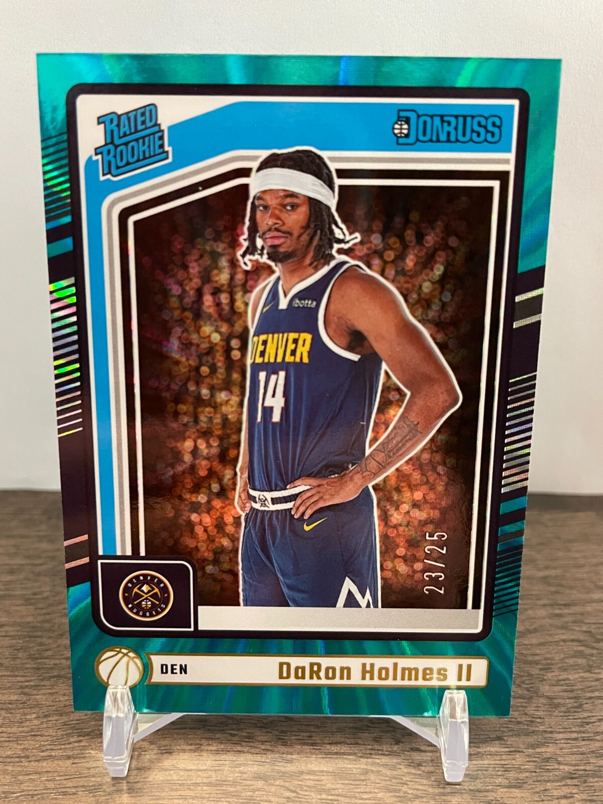 2024-25 Panini Donruss DaRon Holmes II Holo Teal Laser Rated Rookie /25 #213