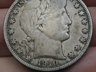 1910 S Silver Barber Half Dollar- San Francisco, VF Details