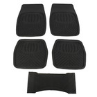 <!--F#f_0-->Universal 5 Pack Deep Dish Rubber Floor Mats For Premium Waterproof Carpet Black<!--F/-->