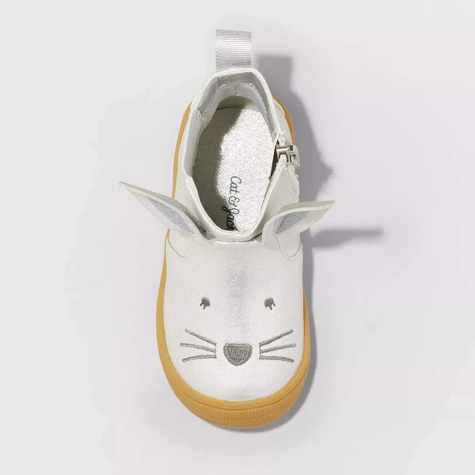 Cat & Jack™ ~ Niñas Pequeñas Talla 5 ~ Estella ~ Botín Metálico/Glitter Bunny Foto 3 de 4