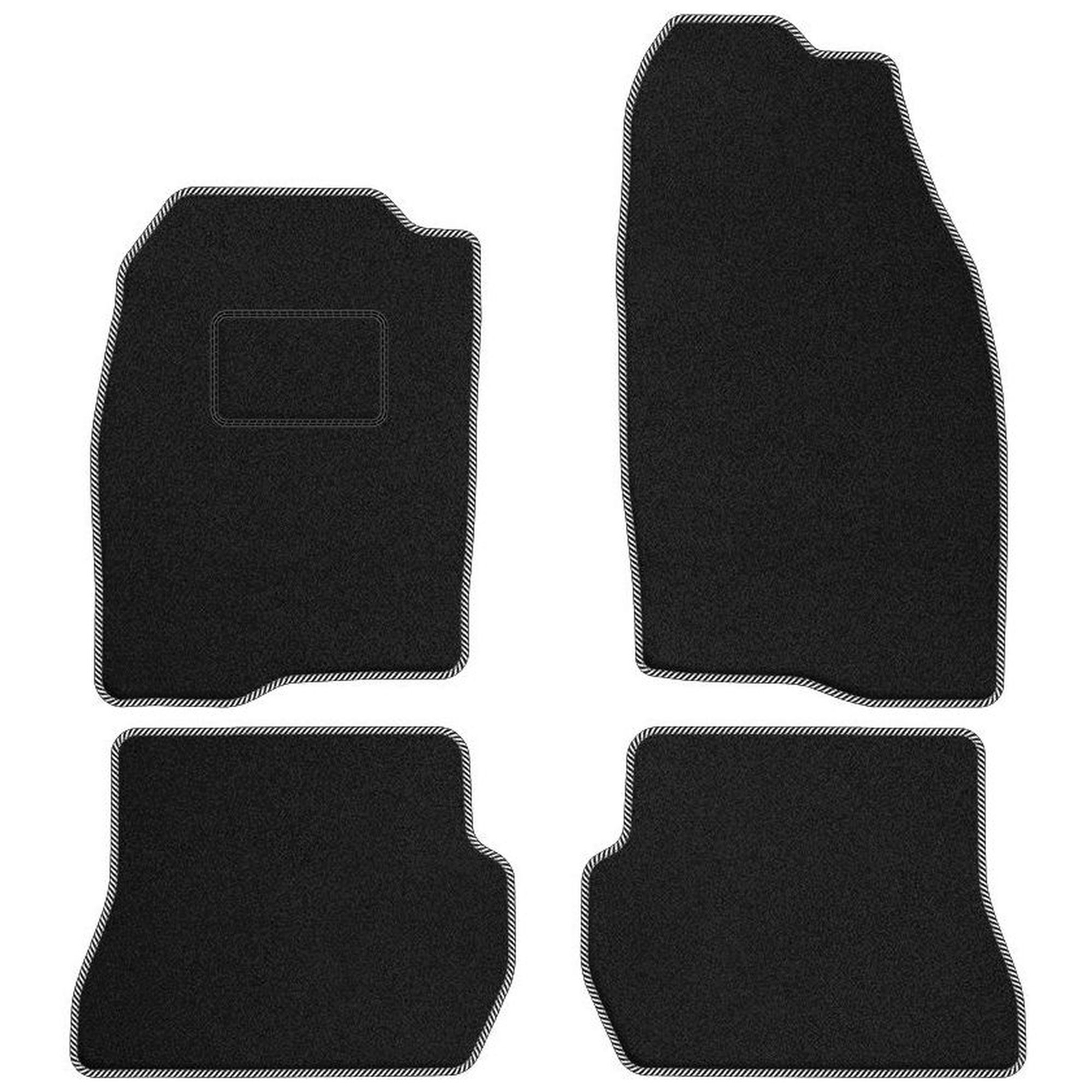 Tapis de sol de rechange en velours blanc Ford Fusion avant lif