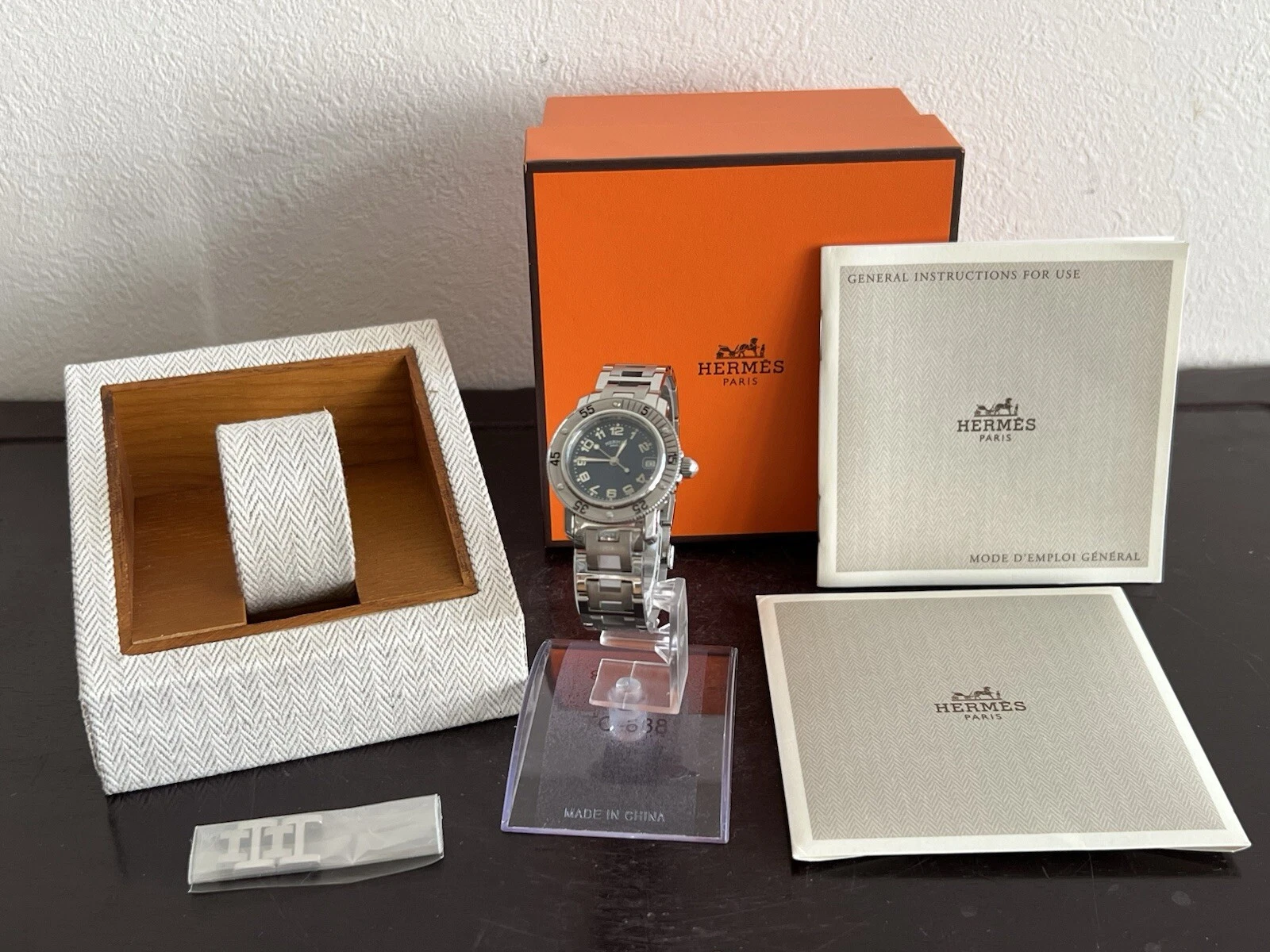 HERMÈS Orologio HERMES Clipper Watches CL5.210 Diver Argento Acciaio Inox Qz [U
