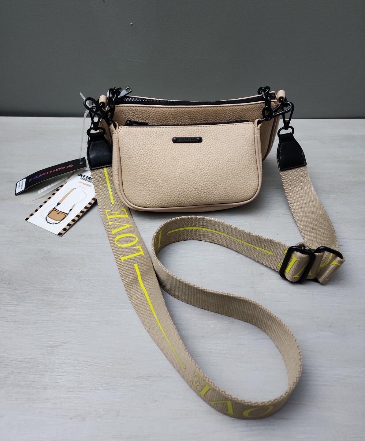 Like Dreams Crossbody 2 in 1 Handbag Purse