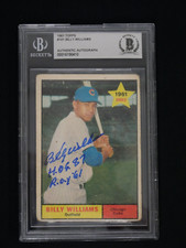 BILLY WILLIAM SIGNED 1961 TOPPS #141  RC 
